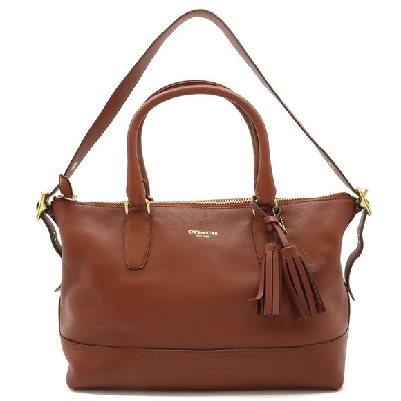 Coach Legacy 21132 Molly East West Satchel Shoulder Bag in Brown Leather - Picture 1 of 13